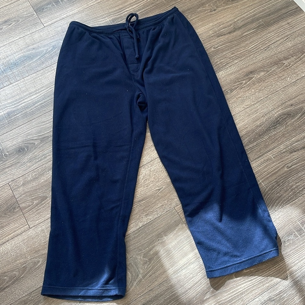 Navy Blue Mens Fleece Pants by Cherokee Size Large